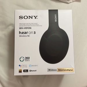 NWT Sony Wireless Noise Canceling Bluetooth Headset (Black)